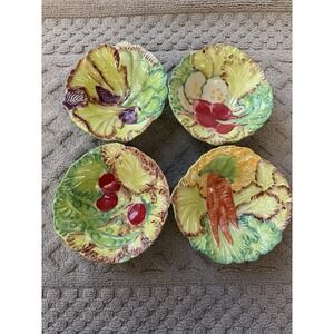 Temp-Tations by Tara Set of Four Figural Vegetable Salad Bowls Bright Colors